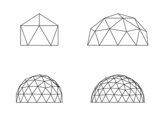 Fotobehang Geodesic domes illustration vector © Sepia100