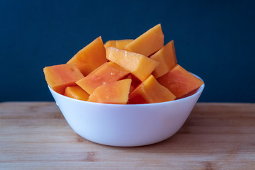 papaya cut into cubes