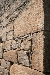 Fototapeta premium Ancient wall of dry masonry detail