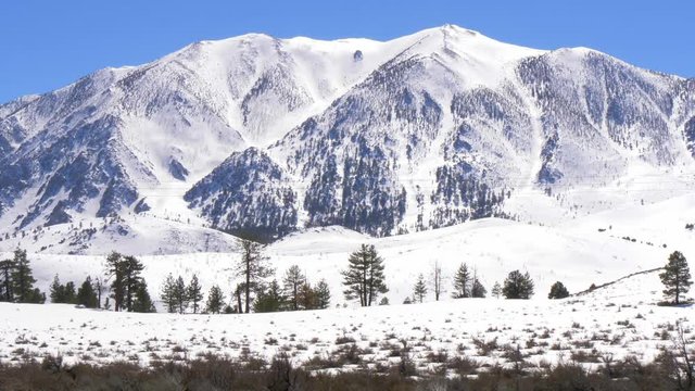 Snow covered mountain in the Yosemite National Park - travel photography