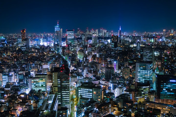 恵比寿ガーデンプレイスタワー 展望台 夜景（渋谷・新宿方面）