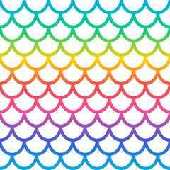 Rainbow mermaid seamless pattern. Holographic mermaid scale background. Fish scale background. Vector © chereliss