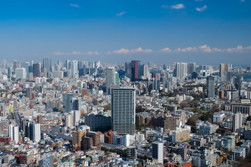 Fototapeta na wymiar 恵比寿ガーデンプレイスタワー 展望台からの景色（東方向）