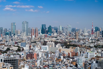 Fototapeta na wymiar 恵比寿ガーデンプレイスタワー 展望台からの景色（六本木方面）