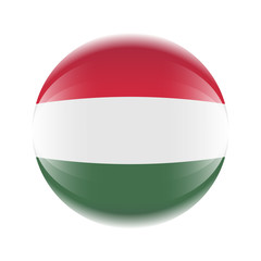 Obraz premium Hungary flag icon in the form of a ball. Vector eps 10