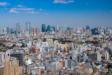 Fototapeta na wymiar 恵比寿ガーデンプレイスタワー 展望台からの景色（六本木方面）