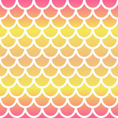 Mermaid seamless pattern. Gradient mermaid scale background. Fish scale backdrop. Vector © chereliss