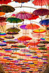 Umbrellas in the sky