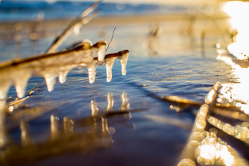Ice on the beach