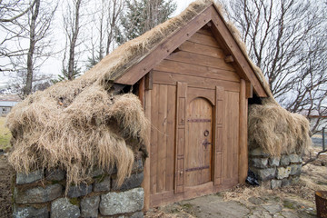 Wooden shelter South of Iceland