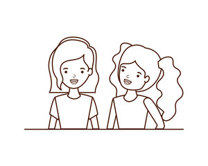 young women avatar character