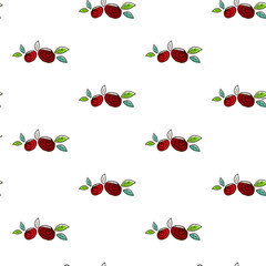 Vector seamless pattern with hand drawn red roses. Wrapping paper, wallpaper for flower shop or store, floral atelier, spa, boutique, beauty salon, print on tile. EPS10.