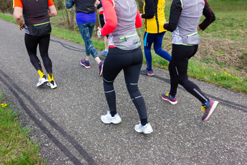 Fototapeta premium sports people exercise running