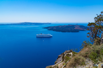 Fototapeta premium view of an island in the sea
