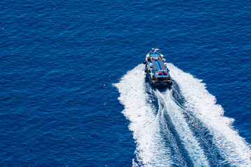 motor boat in the sea