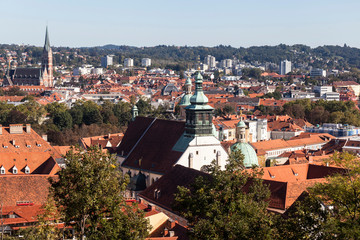 Fototapeta na wymiar Panorama Of Graz. Austria