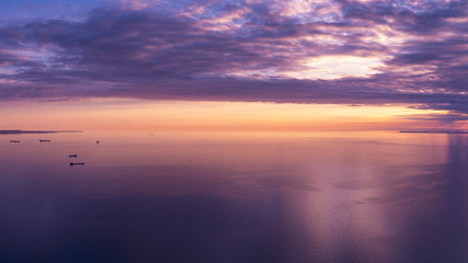 Beautiful sunset over the sea