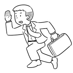 vector of businessman running