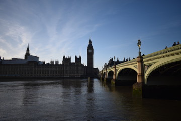Fototapeta na wymiar big ben and houses of parliament in london