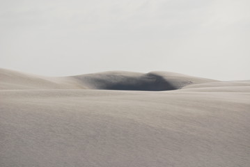 Fototapeta na wymiar Sand Dunes On The Beach In Barreirinhas, Lençóis Maranhenses, Brazil