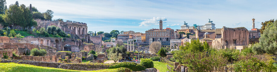Fototapeta na wymiar Roman Forum in sunny day, Rome, Italy