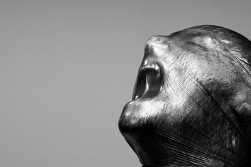 face in a plastic bag, strangulation