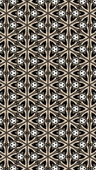 Ornate geometric pattern and abstract multicolored background