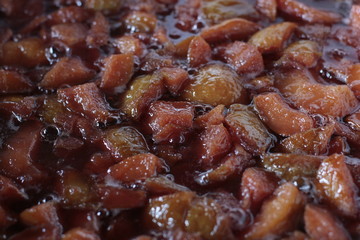 elaboración del dulce de menbrillo