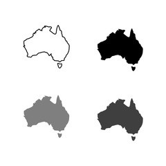 map of Australia. vector illustration