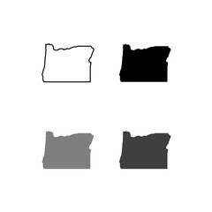 the map of Oregon. vector illustration