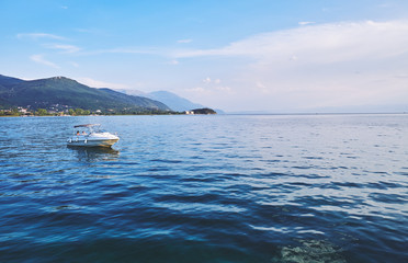 Beautiful view of Lake Ohrid, Macedonia