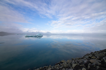 Landscape Vatnajokull glacier in winter Iceland