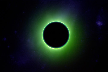 total solar eclipse, view from space, elements of this image furnished by nasa b