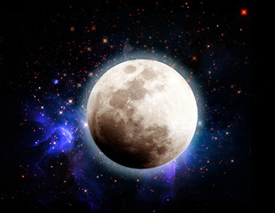 moon eclipse view from space, elements of this image furnished by nasa n