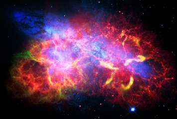 colorful space nebula, endless amount of planets and stars, elements of this image furnished by nasa  b