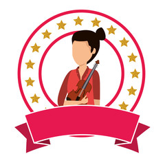 female professional violinist character