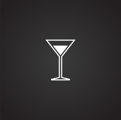 Glasses icon on background for graphic and web design. Simple vector sign. Internet concept symbol for website button or mobile app.