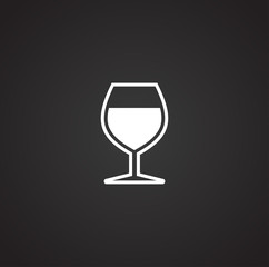 Glasses icon on background for graphic and web design. Simple vector sign. Internet concept symbol for website button or mobile app.