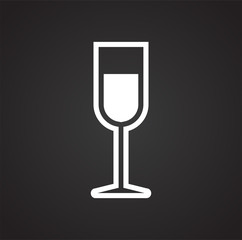 Glasses icon on background for graphic and web design. Simple vector sign. Internet concept symbol for website button or mobile app.