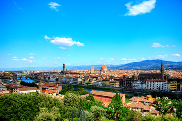 Fototapeta na wymiar View of Florence from Piazzale Michelangelo