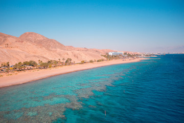 Israel Eilat Red Sea top view