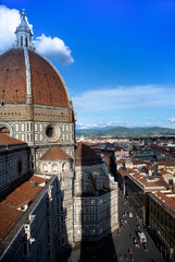 Fototapeta na wymiar View on Florence city and the Cathedral