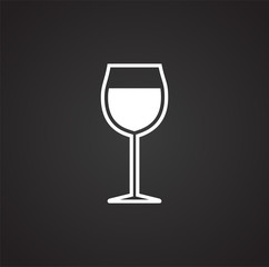 Glasses icon on background for graphic and web design. Simple vector sign. Internet concept symbol for website button or mobile app.