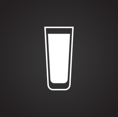 Glasses icon on background for graphic and web design. Simple vector sign. Internet concept symbol for website button or mobile app.