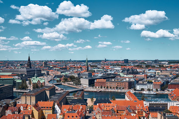 Obraz premium Top view of Copenhagen, Denmark