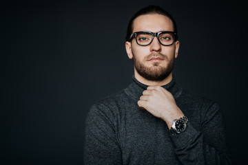 man in glasses