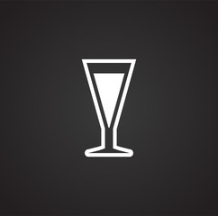 Glasses icon on background for graphic and web design. Simple vector sign. Internet concept symbol for website button or mobile app.