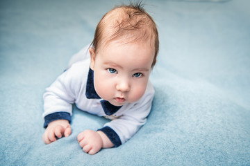 beautiful crawling baby