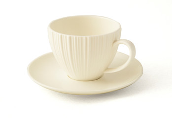 Coffee Cup and saucer on white background