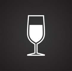 Glasses icon on background for graphic and web design. Simple vector sign. Internet concept symbol for website button or mobile app.